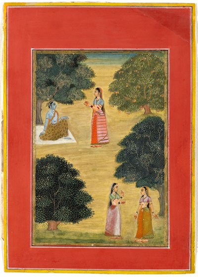 Krishna y Radha, 1684 de Ruknudin of Bikaner